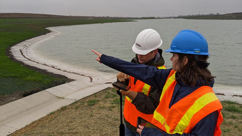 Inspectors checking stormwater management and providing SWPPP services to ensure a project's success