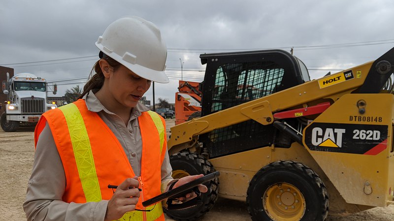 An image of our expert professional performing environmental inspection and stormwater management.